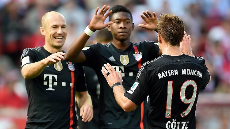 Meisterlich: Arjen Robben, David Alaba, Mario Götze und der FC Bayern.