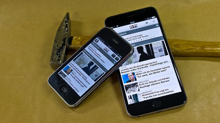 Treffen der Generationen: Das iPhone 3GS und das iPhone 6 Plus.