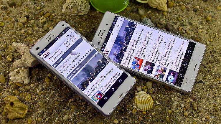 Das Sony Xperia Z3 und das Xperia Z3 Compact sind wasser- und staubfest.