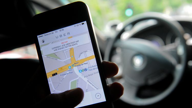 Die App des Fahrdienstvermittlers Uber.