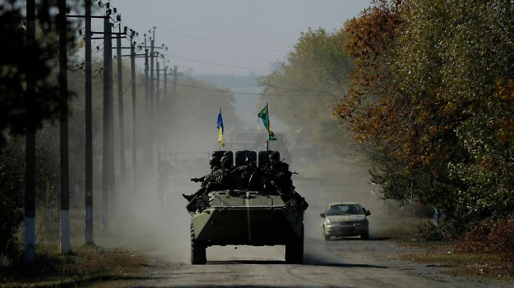 Ein ukrainisches Armeefahrzeug im Osten des Landes.