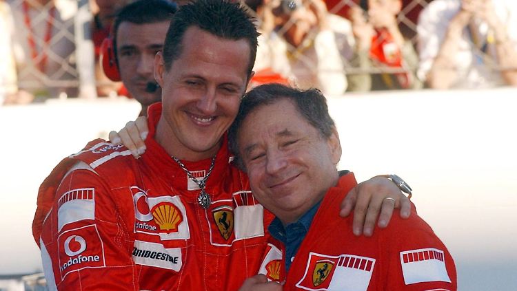 Bild aus gemeinsamen Tagen: Michael Schumacher und Jean Todt bei Ferrari.