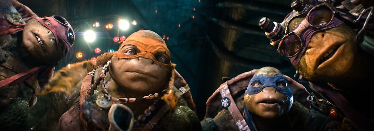 Vier Brüder sollt ihr sein: Raphael, Michelangelo, Leonardo und Donatello (v.l.).