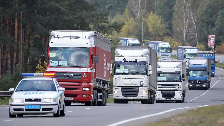 Von Kiew aus sollen die Hilfsgüter auf die Städte im Osten des Landes verteilt werden.