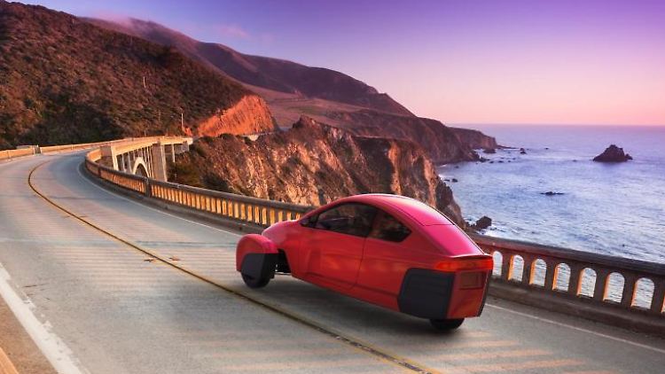 Schmales Spritsparmobil: Der dreirädrige Elio soll ab nächstem Herbst auf dem US-Markt vorfahren und später vielleicht auch nach Europa kommen.