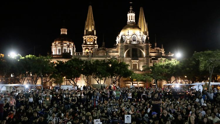 Demonstranten in Guadalajara. 