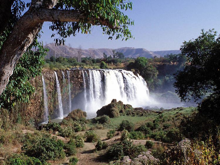Der Wasserfall Tisisat („Rauchendes Wasser“) des Blauen Nils in der Nähe von Bahar Dar.