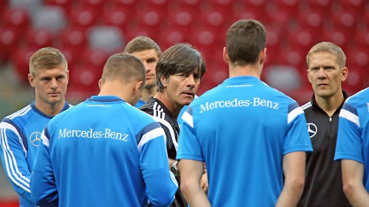 Besprechung im Training.