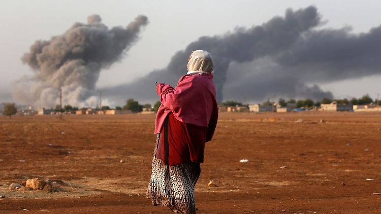 Schwere Gefechte um die nordsyrische Kurdenstadt Kobane. 
