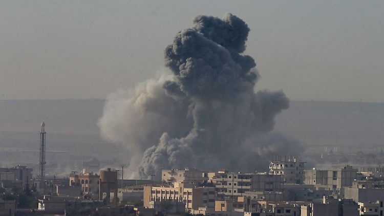 Wieder kam es zu heftigen Explosionen in Kobane. 