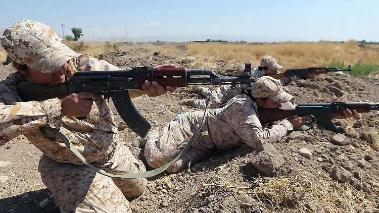 Vor allem Peschmerga-Kämpfer wie diese stoppten den Vormarsch des IS - in Verbindung mit den Luftangriffen der USA und ihrer Verbündeten.