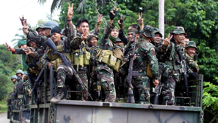 Philippinische Soldaten kämpfen im Süden des Landes gegen die Terrorgruppe Abu Sayyaf.