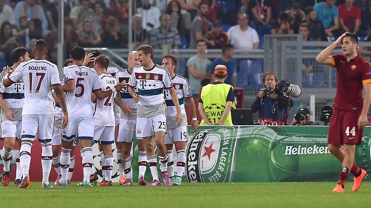Ein schönes Schützenfest feierte der FC Bayern beim Gastspiel in Rom.