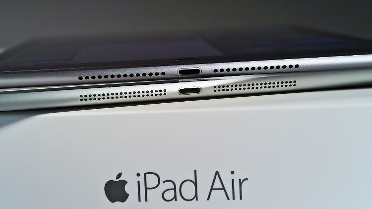 Das iPad Air 2 ist dünner und hat andere Lautsprecherbohrungen als sein Vorgänger.