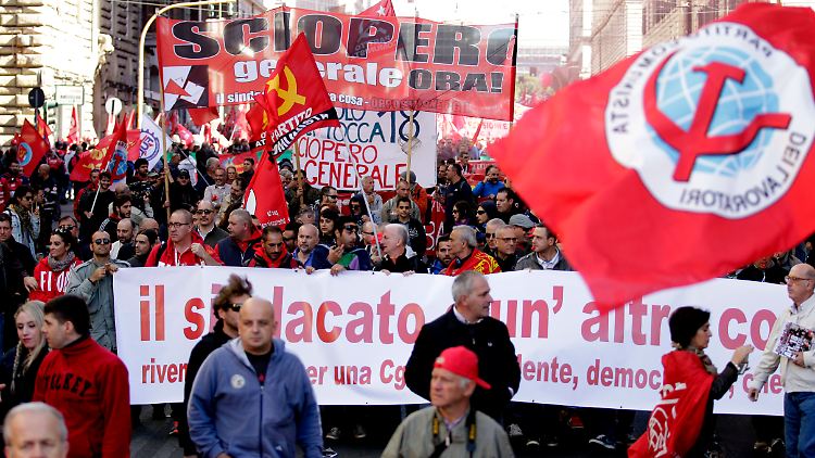 Hunderttausende Italiener folgten dem Ruf der größten Gewerkschaft des Landes.