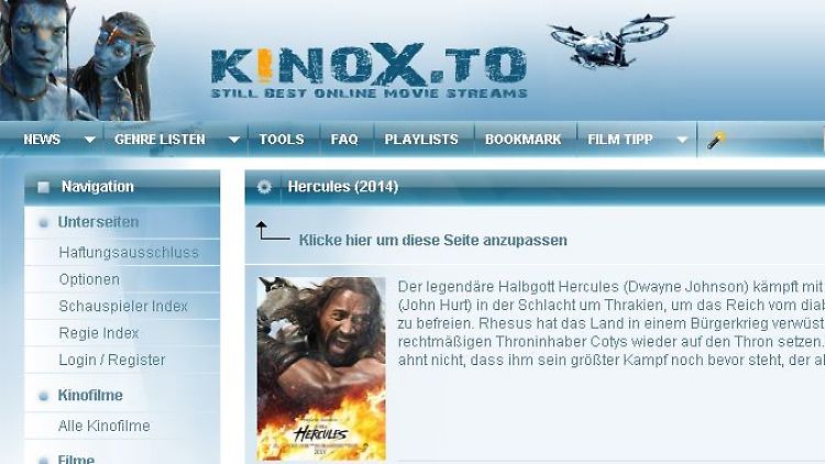 "Gewerbsmäßige Urheberrechtsverletzung" lautet unter anderem der Vorwurf gegen die Macher von "kinox.to".