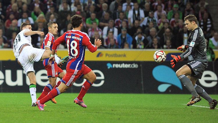 So viel wie gegen die Gladbacher hatte Manuel Neuer in dieser Saison in der Liga noch nicht zu tun.