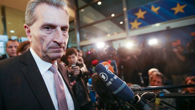 Vor Beginn der Verhandlungen in Brüssel hatte sich EU-Energiekommissar Oettinger noch zuversichtlich gezeigt.