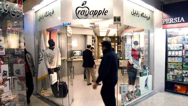 Mit iranischen Partnern sollen im Iran Filialen eröffnet werden, die ausschließlich Apple-Produkte verkaufen sollen.