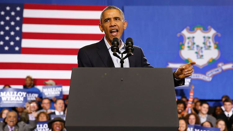 Wahlkampf mitten in der eigenen Amtszeit: Die Midterm Elections erfordern Obamas vollen Einsatz in umkämpften Wackelstaaten.