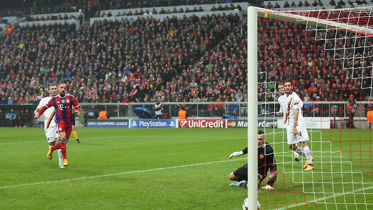 Und drin: Franck Ribery erzielte das 1:0 für den FC Bayern gegen Rom.