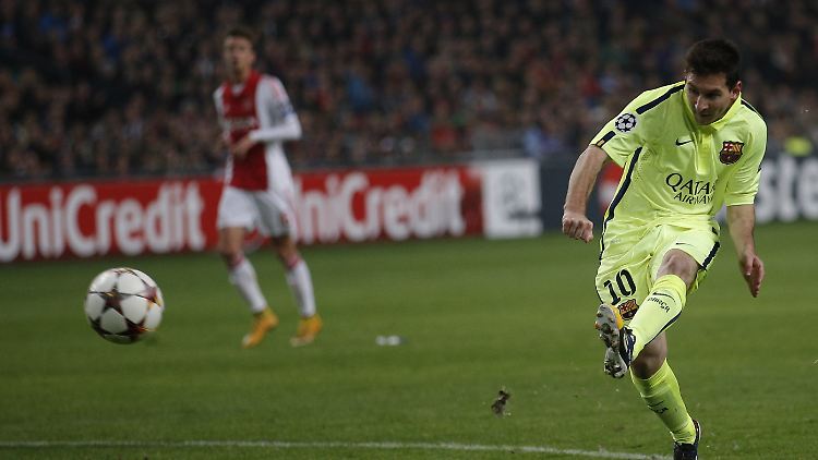 Nach seinem Doppelpack gegen Ajax Amsterdam stehen für Barcelonas Lionel Messi jetzt 71 Champions-League-Tore in den Statistiken. So viele hat sonst nur Ex-Madrilene Raul.