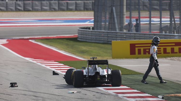 In Austin musste Sutil seinen Sauber nach einem Crash mit Sergio Perez abstellen.