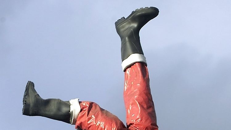Der Mensch sollte nicht nachmachen, was Santa Claus gelingt.