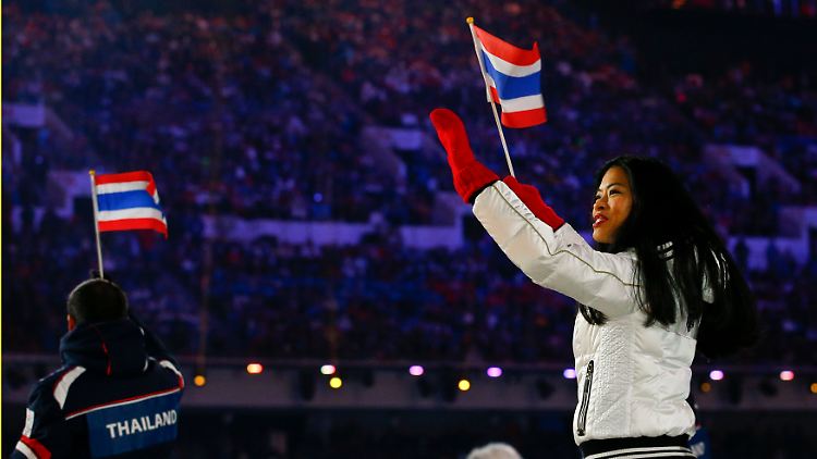 Vanessa Mae bei der Eröffnungszeremonie in Sotschi.