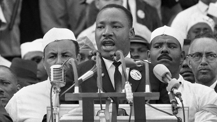 Kings "I have a dream"-Rede vor 250.000 Zuhörern in Washington gilt als eines der Schlüsselereignisse der US-Bürgerrechtsbewegung. 