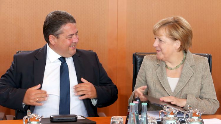 Bundeswirtschaftsminister Sigmar Gabriel und Bundeskanzlerin Angela Merkel.