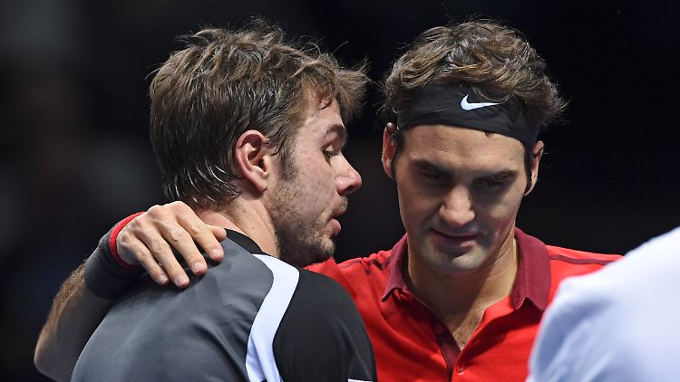 Stanislas Wawrinka (links) und Roger Federer schenkten sich nichts.
