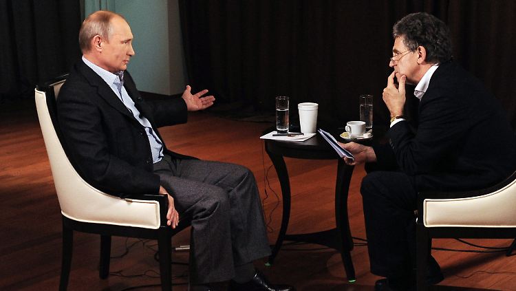 Hubert Seipel mit Wladimir Putin - der Journalist hat Russlands Präsident für die Talkshow von Günther Jauch interviewt.