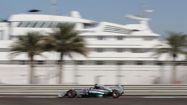 Schnell, schnell, schnell! Rosberg hetzte durch Abu Dabi und belohnte sich mit der Pole. 