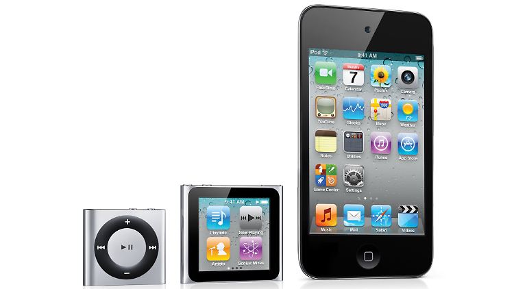 Die iPod-Familie vom Shuffle bis zum touch.