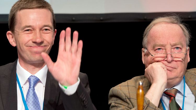 Die AfD-Parteispitze: Bernd Lucke und Alexander Gauland (v.l.).