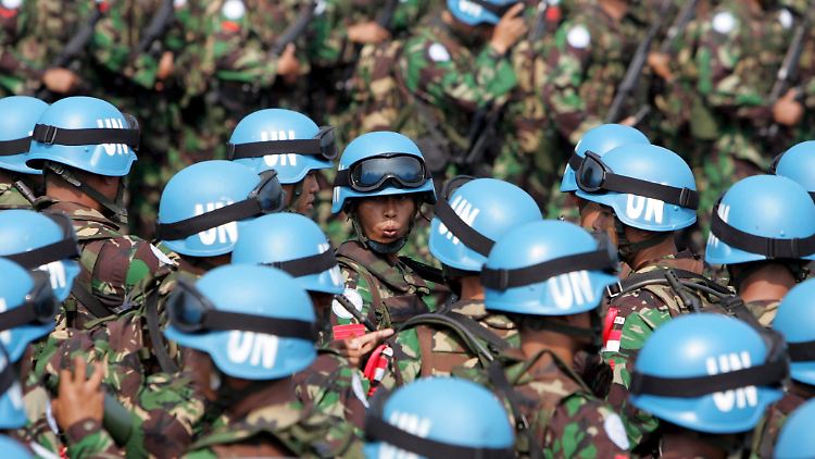 Indonesische UN-Truppen beim Training (Archivbild).