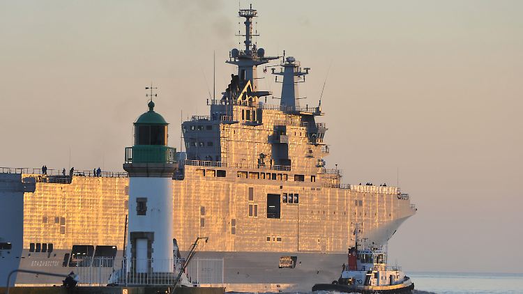 Die "Wostok" im französischen Hafen von Saint-Nazaire. 