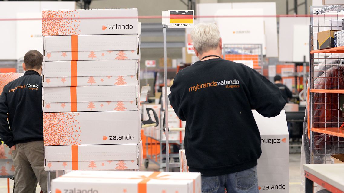 Im Erfurter Zalando-Logistikzentrum.
