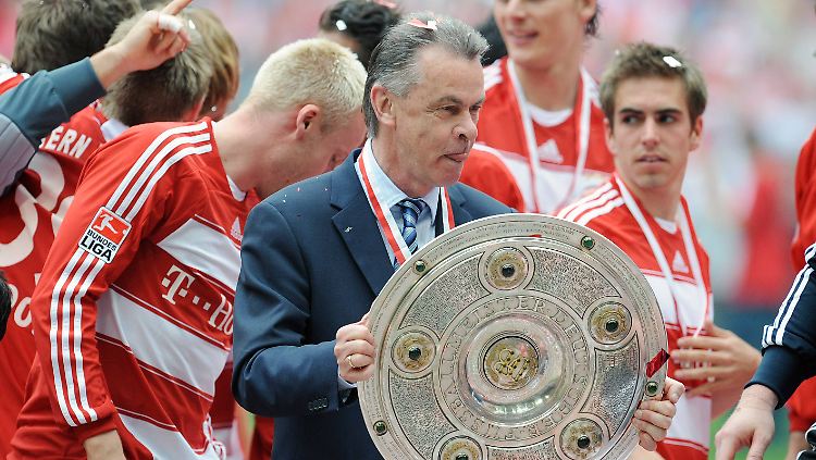 Ottmar Hitzfeld bei seiner letzten Meisterschaft mit den Bayern 2008.