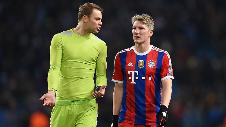 Dann halt das nächste Mal: Manuel Neuer und Bastian Schweinsteiger in Manchester.