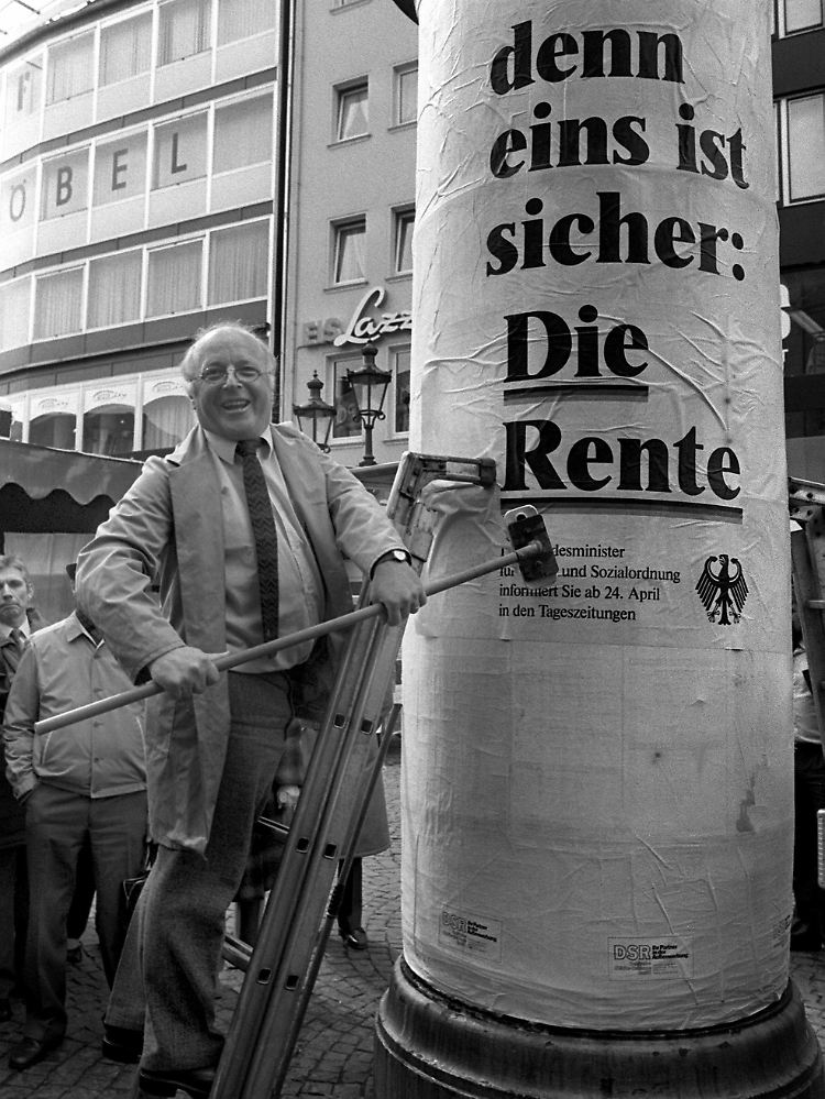 Die Aussage, die Norbert Blüm 1986 noch plakatierte, würde der CDU-Mann heute nicht mehr unterschreiben.