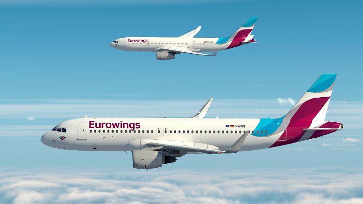 So sollen die Jets der neuen Eurowings aussehen.