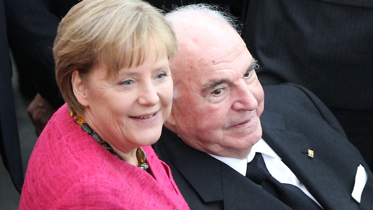 Merkel und Helmut Kohl, ihr Vorgänger an der CDU-Spitze