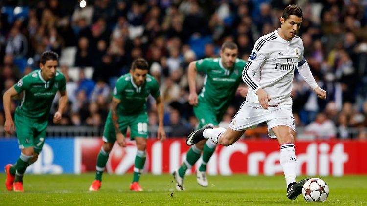 Cristiano Ronaldo erzielte beim Sieg von Real Madrid gegen bulgarischen Meister Ludogorez Razgrad zwei Tore.