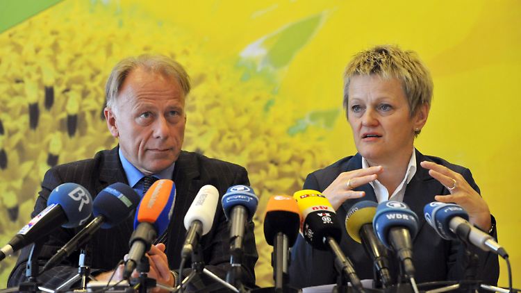 Fraktionschef und Co-Chefin: Jürgen Trittin und Renate Künast.