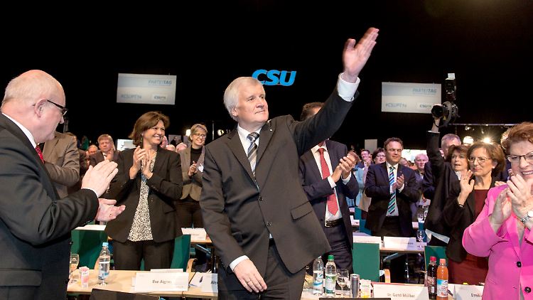 Die zweite Reihe ist begeistert: Horst Seehofer wünscht weder Personal- noch inhaltliche Diskussionen beim CSU-Parteitag.