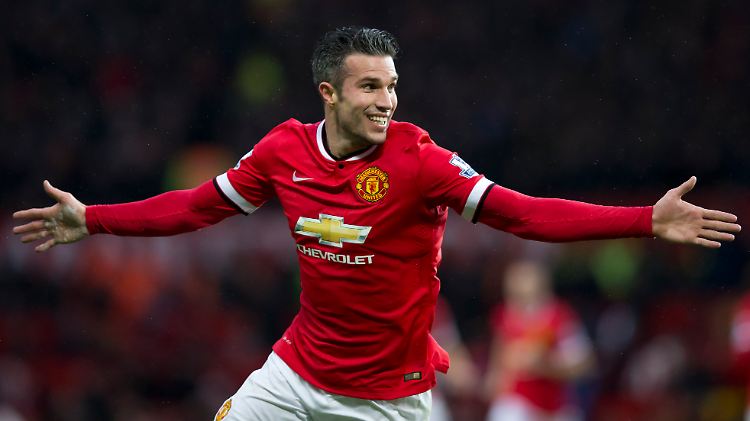 Schlusspunkt: Manchesters Robin van Persie feiert sein Tor gegen Liverpool.