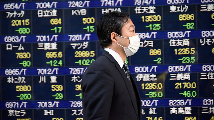 In Tokio dominieren die Minuszeichen.