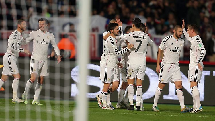 Freude über ein Tor zum Pflichtsieg von Real Madrid.